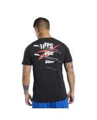 Koszulka męska Reebok TS COTTON GRAPHIC TEE FL0596 Czarna - Sklep online Mastersport