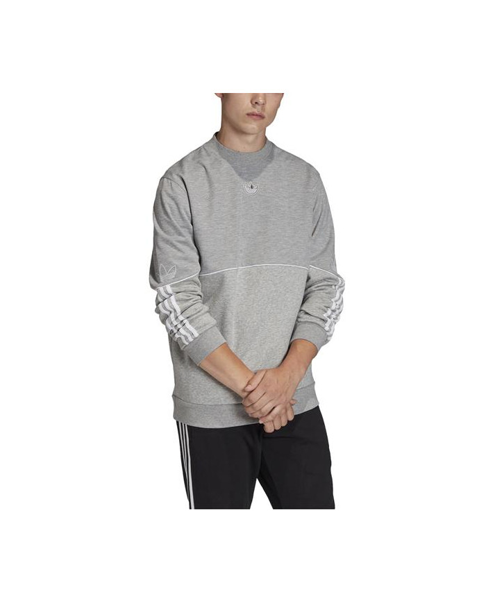 Bluza męska adidas Originals OUTLINE CRW FLC FM3921 Szara - Sklep online Mastersport