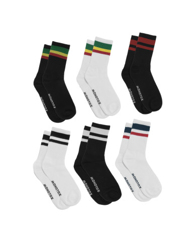 Skarpetki męskie Monotox HIGH STRIPES COLOR 6 MX11019 Białe - Sklep online Mastersport