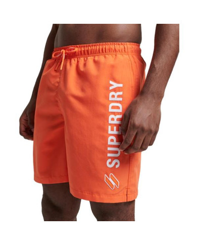 Szorty męskie Superdry CODE APPLQUE SWIM SHORT M3010187A03M Pomarańczowe - Sklep online Mastersport
