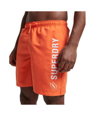 Szorty męskie Superdry CODE APPLQUE SWIM SHORT M3010187A03M Pomarańczowe - Sklep online Mastersport
