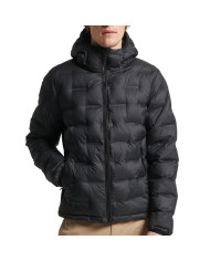 Kurtka męska Superdry SHORT QUILTED PUFFER COAT M5011811A02A Czarna - Sklep online Mastersport