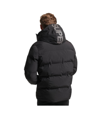 Kurtka męska Superdry HOODED BOXY PUFFER JACKET MS311478A02A Czarna - Sklep online Mastersport