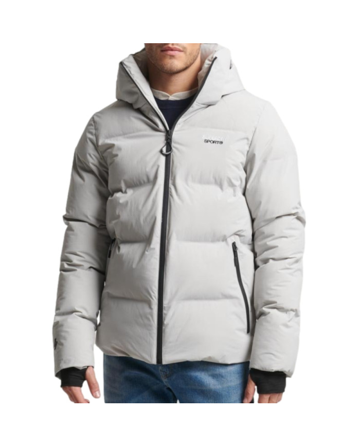 Kurtka męska Superdry HOODED BOXY PUFFER JACKET MS311478AFRM Szara - Sklep online Mastersport