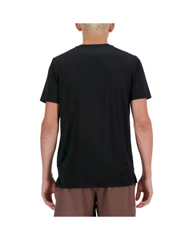Koszulka męska New Balance S/S NEW BALANCE RUN T-SHIR BK MT41222BK Czarna - Sklep online Mastersport