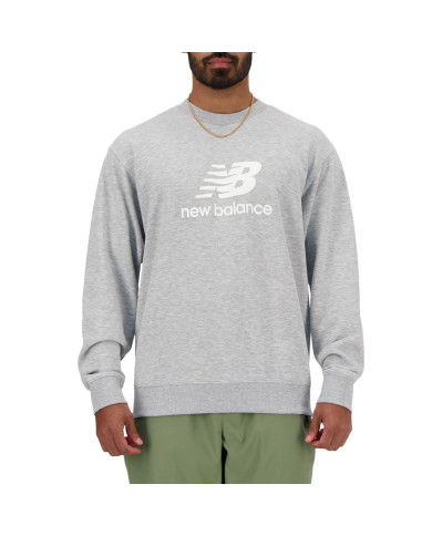 Bluza męska New Balance NEW BALANCE STACKED LOGO FREN AG MT41500AG Szara - Sklep online Mastersport