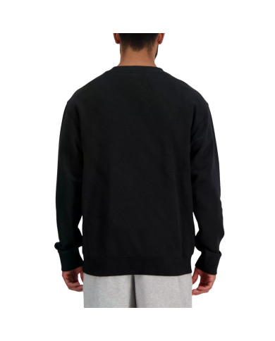 Bluza męska New Balance NEW BALANCE STACKED LOGO FREN BK MT41500BK Czarna - Sklep online Mastersport