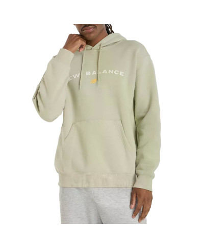 Bluza męska New Balance REIMAGINED FLEECE GRAPHIC HOOD MT51516OVN Zielona - Sklep online Mastersport