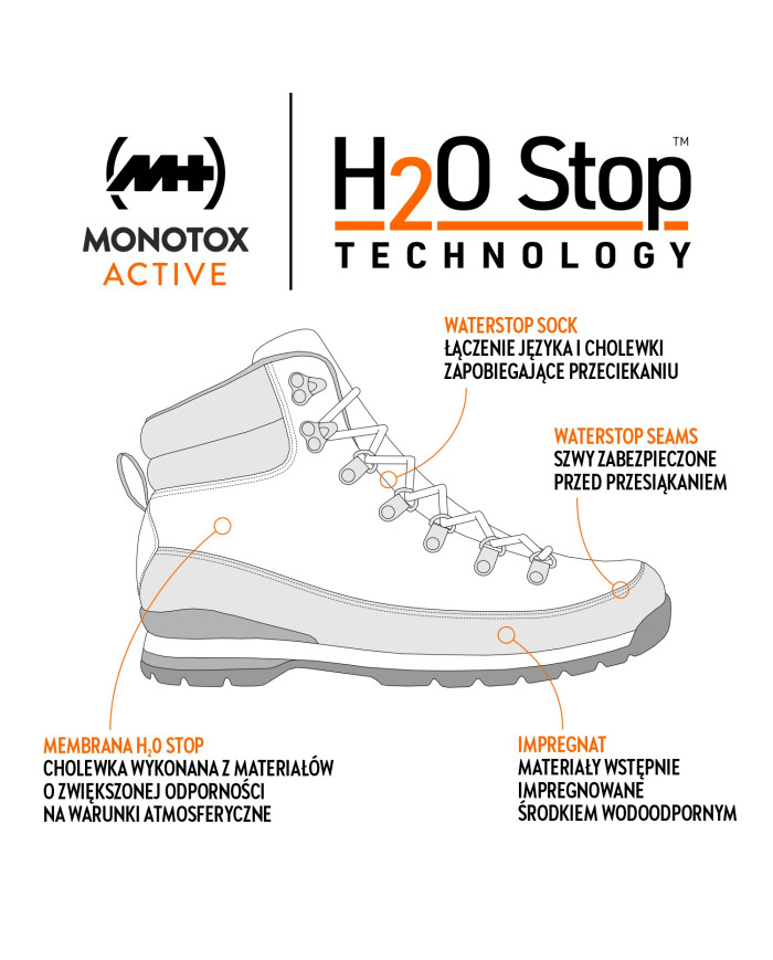 Buty męskie Monotox NORWOOD GRAY MX20011 Szare - Sklep online Mastersport