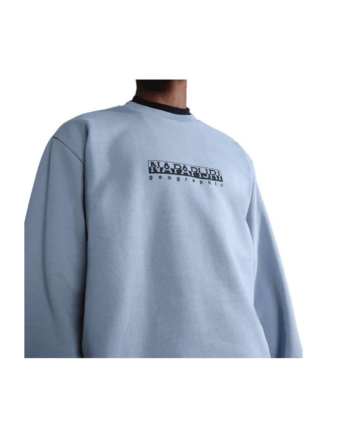 Bluza męska Napapijri B-BOX C S 1 NP0A4GBFB2B Niebieska - Sklep online Mastersport