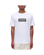 Koszulka dziecięca Napapijri S-BOX LOGO SS NP0A4I3L002 Biała - Sklep online Mastersport