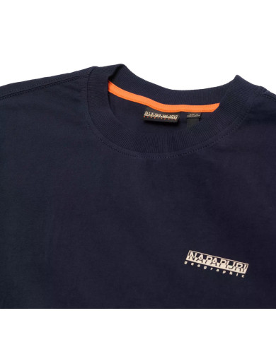 Koszulka męska Napapijri S-SMALL BOX SS NP0A88TR176 Granatowa - Sklep online Mastersport