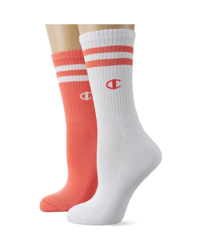 Skarpetki damskie Champion 2 PACK SHORT CREW SOCKS U14736PF014 Różowe - Sklep online Mastersport