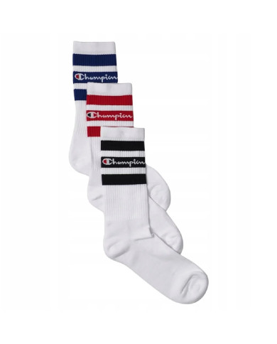 Skarpetki męskie Champion 3PK CREW SOCKS U20121WW001 Białe - Sklep online Mastersport