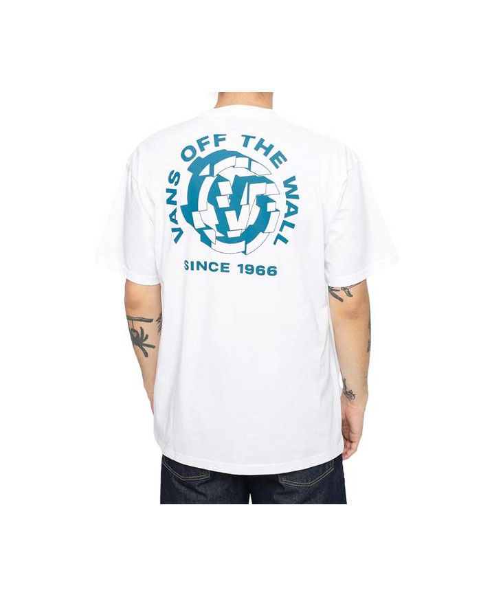 Koszulka męska Vans MN GRIDLOCK SS VN0A54CJWHT1 Biała - Sklep online Mastersport