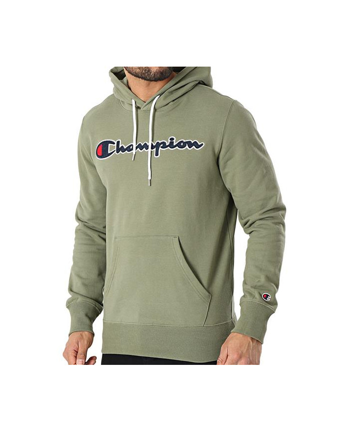 Bluza męska Champion HOODED SWEATSHIRT 214183GS030 Zielona - Sklep online Mastersport
