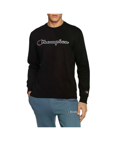 Bluza męska Champion CREWNECK SWEATSHIRT 217859KK001 Czarna - Sklep online Mastersport