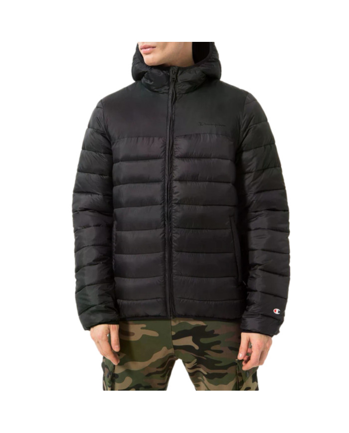Kurtka męska Champion HOODED JACKET 218073KK001 Czarna - Sklep online Mastersport