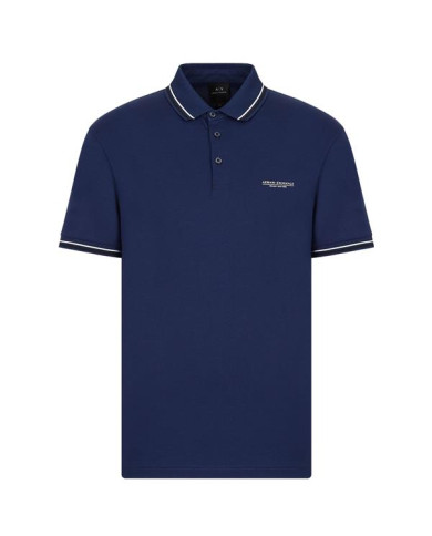 Koszulka męska Armani Exchange POLO 3LZFLB-ZJ9AZ-15BF Niebieska - Sklep online Mastersport