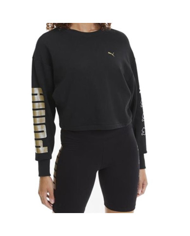 Bluza damska Puma REBEL CREW SWEAT TR 58175551 Czarna - Sklep online Mastersport