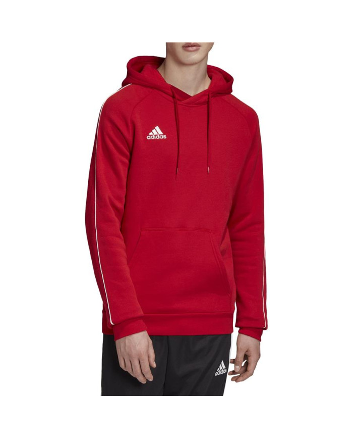 Bluza męska adidas Performance CORE18 HOODY CV3337 Czerwona - Sklep online Mastersport