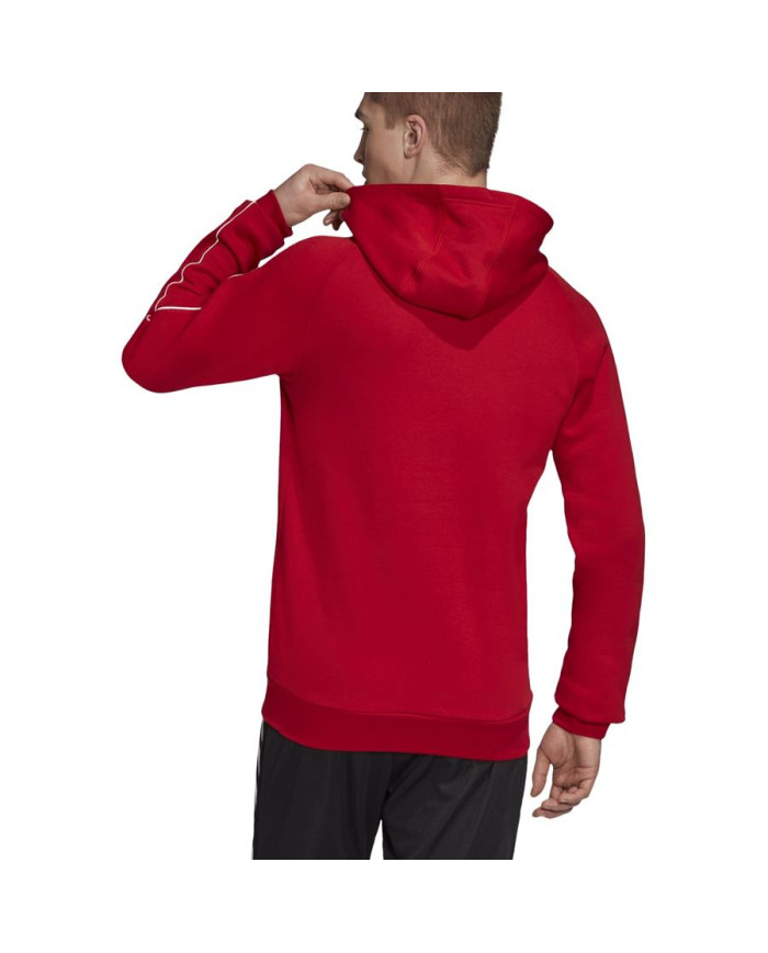 Bluza męska adidas Performance CORE18 HOODY CV3337 Czerwona - Sklep online Mastersport