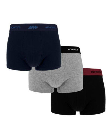 Bielizna męska Monotox BOXER BRIEF 3PACK MX20002 Czarna - Sklep online Mastersport