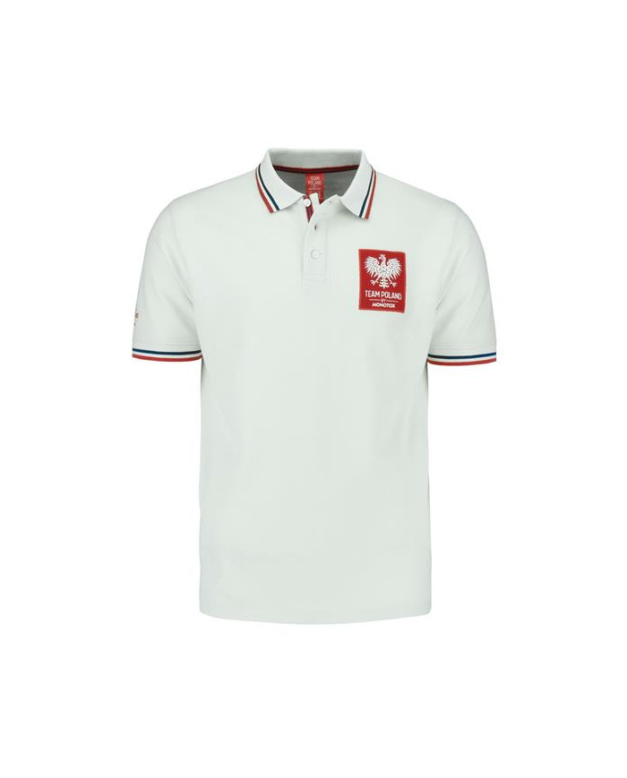 Koszulka męska Monotox POLO TP EAGLE MX22091 Biała - Sklep online Mastersport