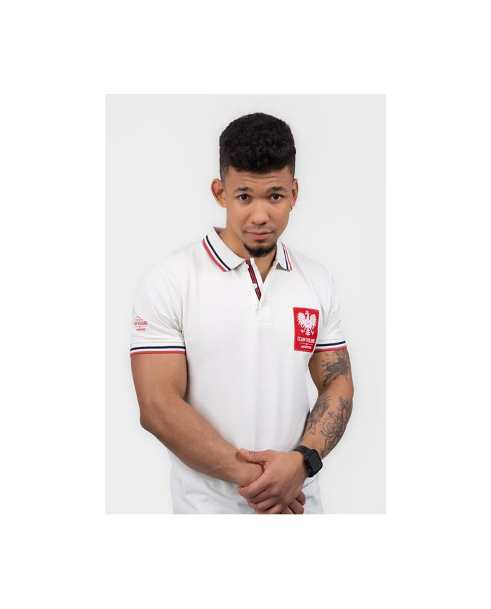 Koszulka męska Monotox POLO TP EAGLE MX22091 Biała - Sklep online Mastersport