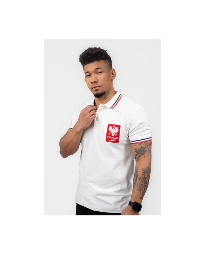 Koszulka męska Monotox POLO TP EAGLE MX22091 Biała - Sklep online Mastersport