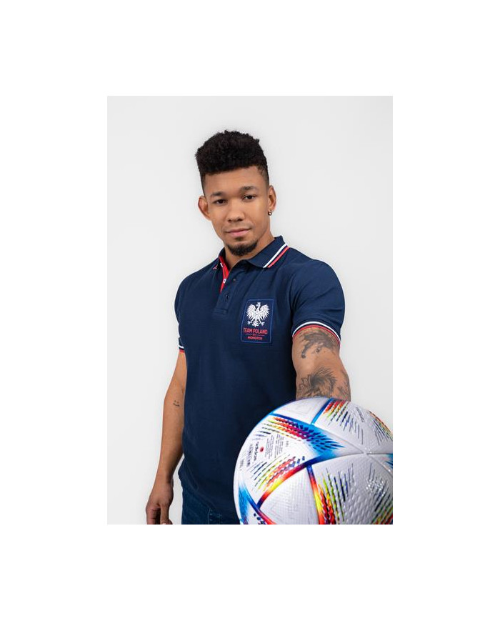 Koszulka męska Monotox POLO TP EAGLE MX22092 Niebieska - Sklep online Mastersport