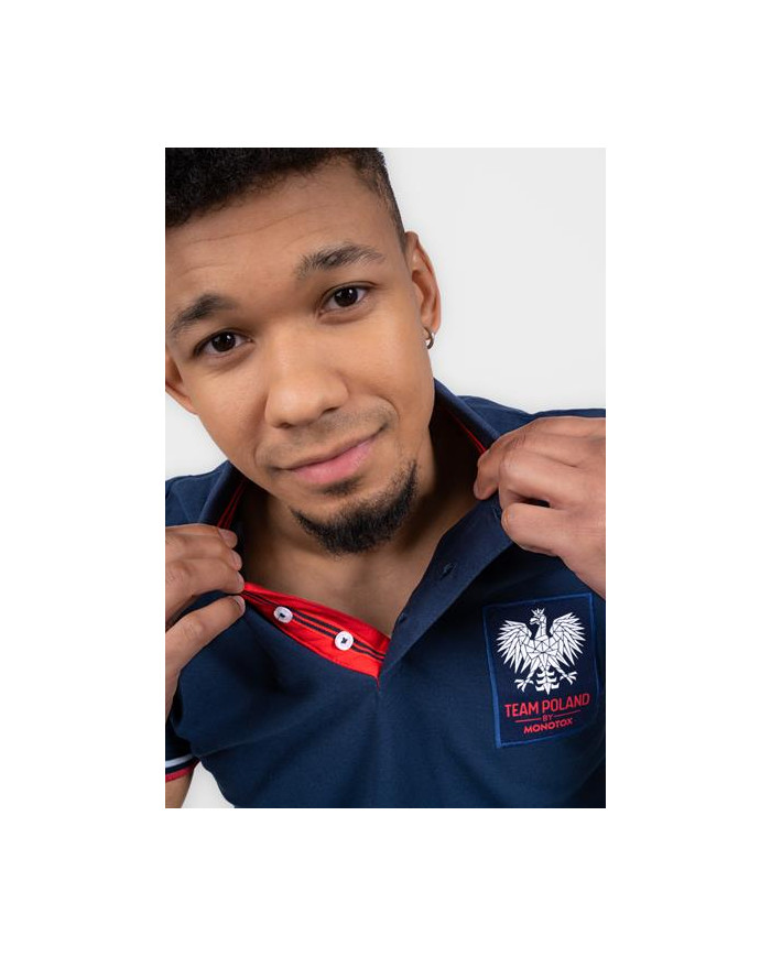 Koszulka męska Monotox POLO TP EAGLE MX22092 Niebieska - Sklep online Mastersport