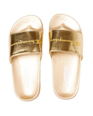 Klapki damskie Champion QUEENS SLIDE S11386OS043 Złote - Sklep online Mastersport