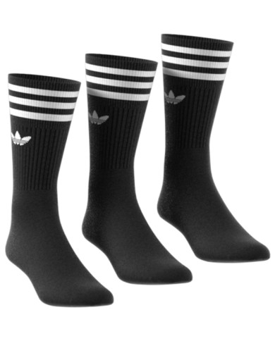 Skarpetki męskie adidas Originals SOLID CREW SOCK 3PP S21490 Czarne - Sklep online Mastersport