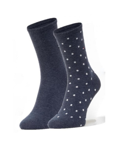 Skarpetki damskie Tommy Hilfiger TH WOMEN SOCK DOT 2P 100001493004 Niebieskie - Sklep online Mastersport