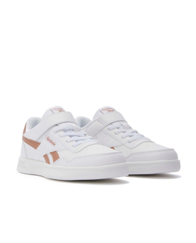 Buty dziecięce Reebok COURT ADVANCE ELASTIC & TOP STRAP 100211098 Białe - Sklep online Mastersport