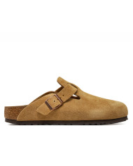 Klapki damskie Birkenstock BOSTON LEVE NARROW 1026164 Beżowe - Sklep online Mastersport