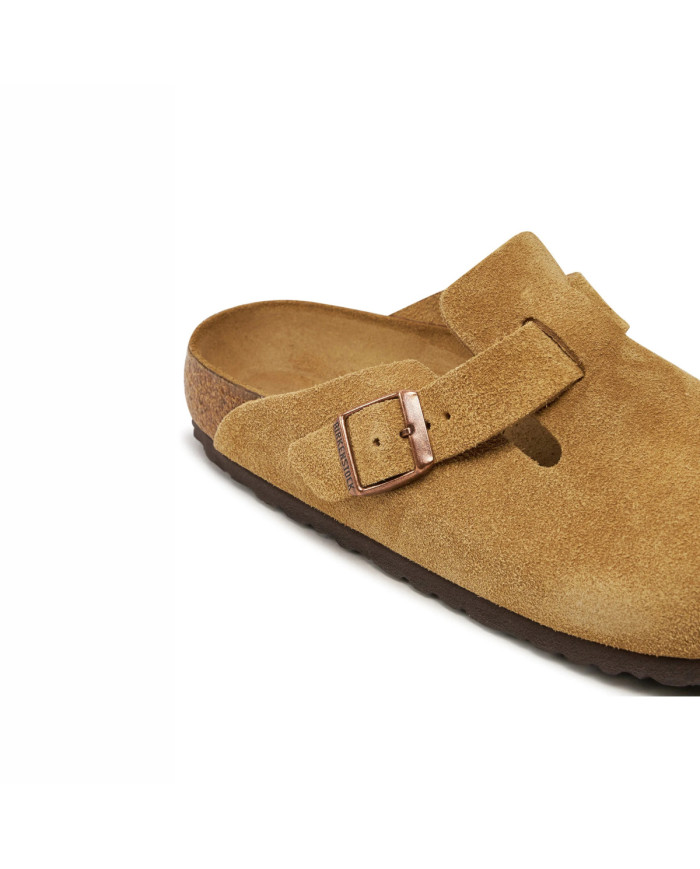 Klapki damskie Birkenstock BOSTON LEVE NARROW 1026164 Beżowe - Sklep online Mastersport