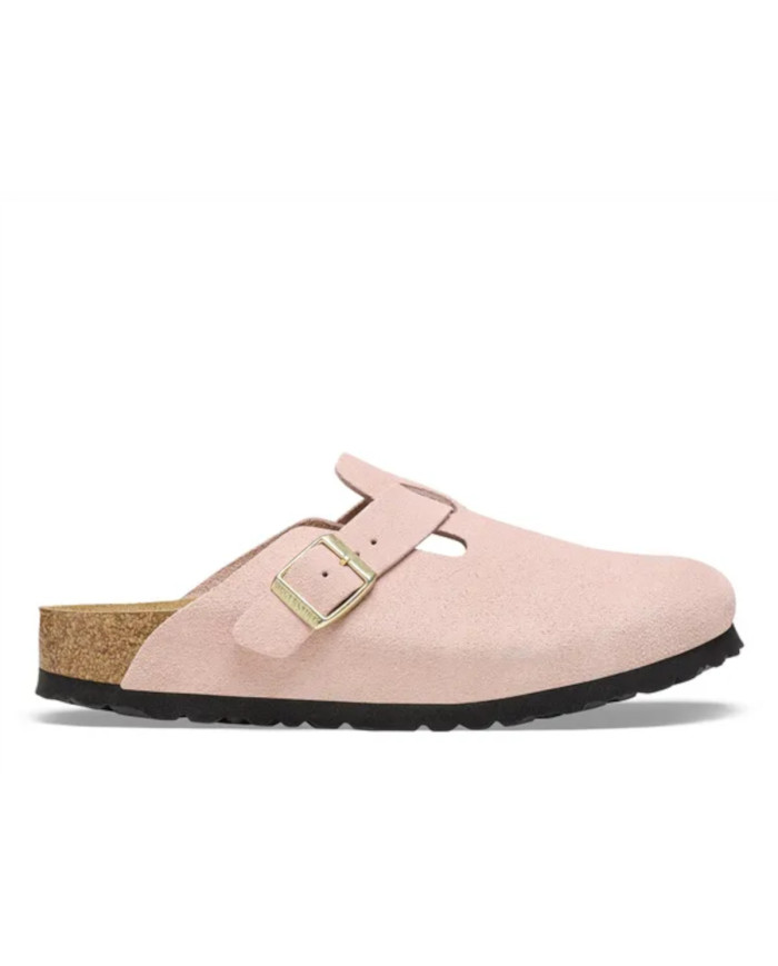 Klapki damskie Birkenstock BOSTON LEVE NARROW 1026171 Różowe - Sklep online Mastersport