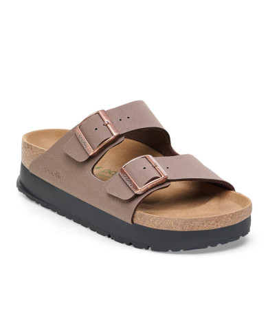 Klapki damskie Birkenstock ARIZONA FLEX PLATFORM NARROW 1027417 Brązowe - Sklep online Mastersport