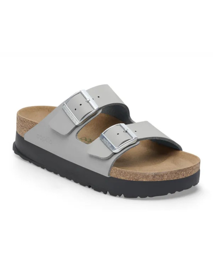 Klapki damskie Birkenstock ARIZONA FLEX PLATFORM BFNARROW 1028439 Szare - Sklep online Mastersport