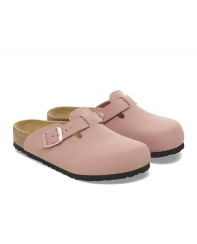 Klapki damskie Birkenstock BOSTON KIDS BFBC NARROW 1029748 Różowe - Sklep online Mastersport