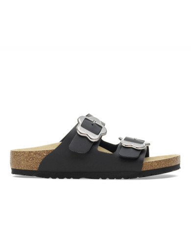Klapki damskie Birkenstock ARIZONA KIDS FLOWER BUCKLE BF REGULAR 1029815 Czarne - Sklep online Mastersport