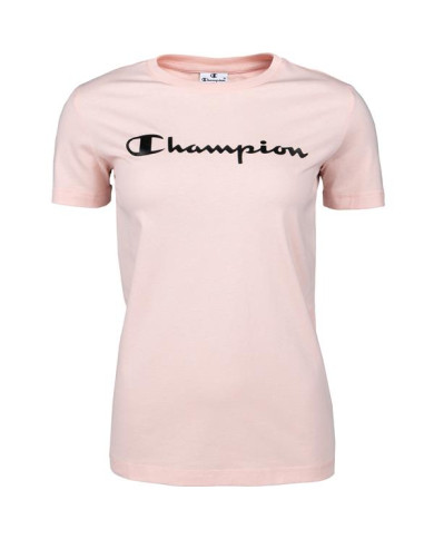 Koszulka damska Champion CREWNECK T-SHIRT 113223PS157 Różowa - Sklep online Mastersport