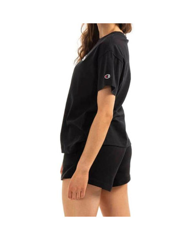 Koszulka damska Champion CREWNECK T-SHIRT 115351KK001 Czarna - Sklep online Mastersport