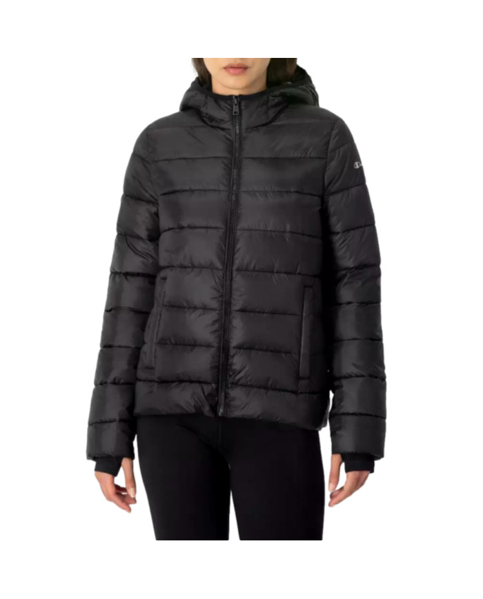 Kurtka damska Champion HOODED POLYFILLED JACKET 115750KK001 Czarna - Sklep online Mastersport