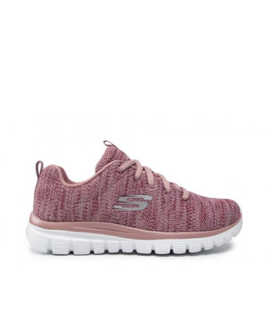 Buty damskie Skechers GRACEFUL TWISTED 12614MVE Różowe - Sklep online Mastersport