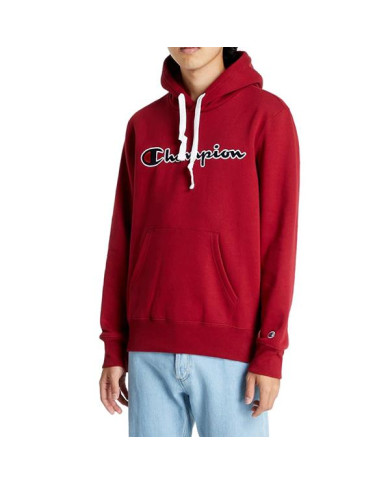 Bluza męska Champion HOODED SWEATSHIRT 216470RS506 Czerwona - Sklep online Mastersport