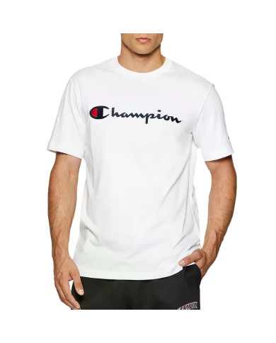 Koszulka męska Champion CREWNECK T-SHIRT 216473WW001 Biała - Sklep online Mastersport