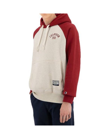 Bluza męska Champion HOODED SWEATSHIRT 216571EM005 Czerwona - Sklep online Mastersport